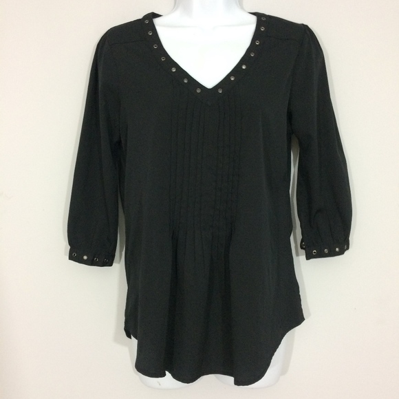 Live 4 Truth Tops - Live 4 Truth Womens S Black V-neck 3/4 Sleeve Top